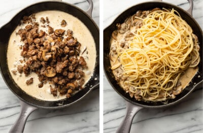 Italian Sausage Mushroom Pasta • Salt & Lavender