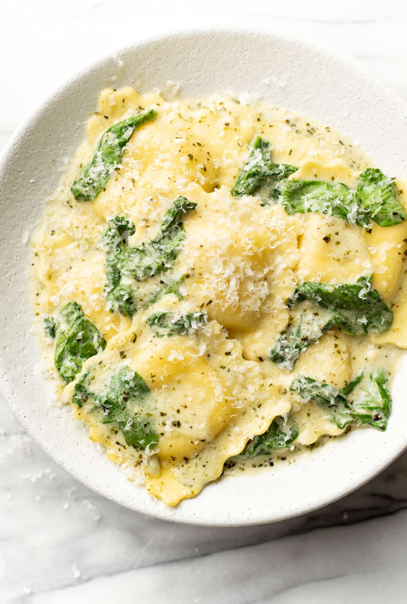 Creamy Pesto Ravioli