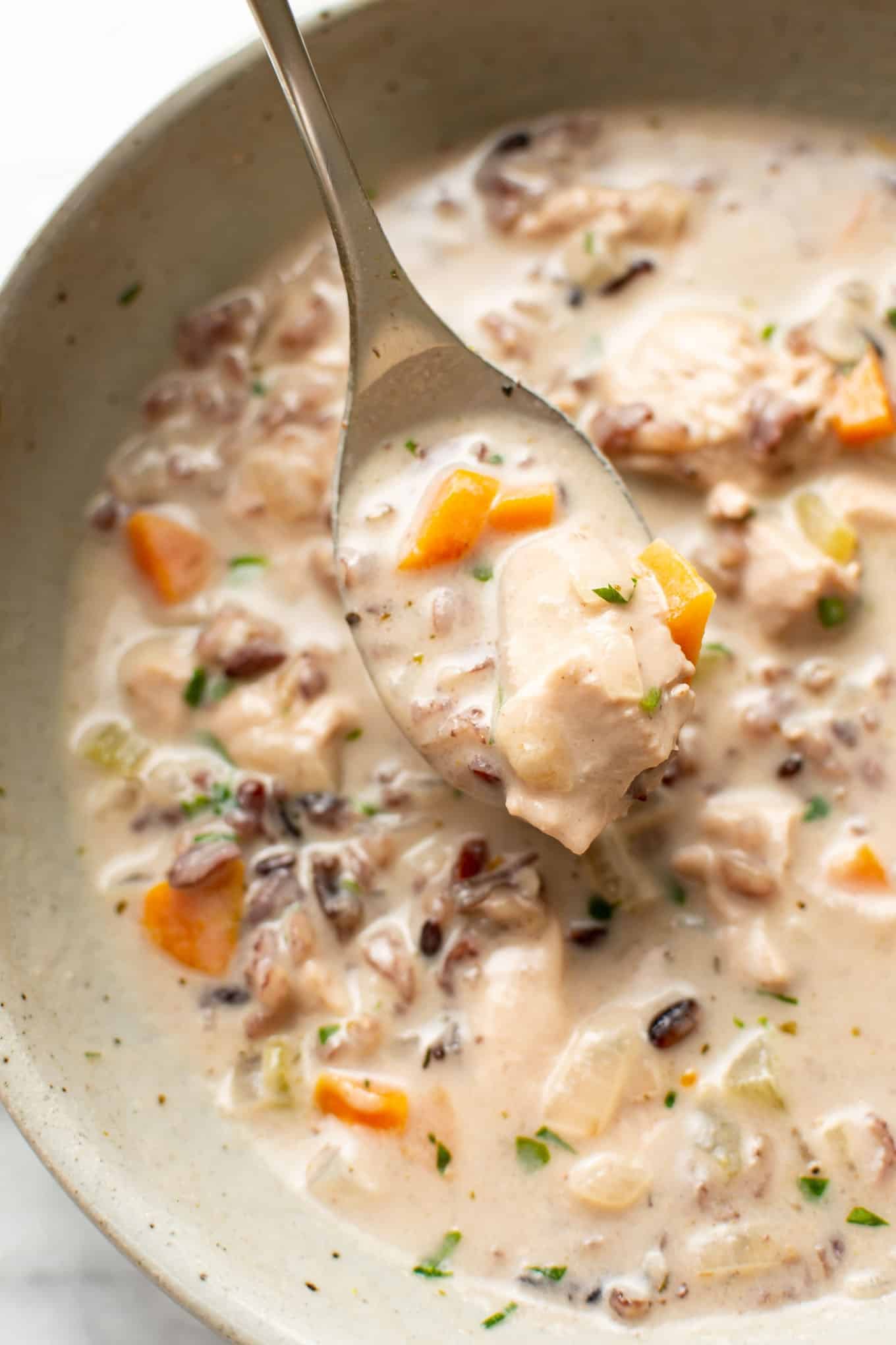 Chicken and Wild Rice Soup - Salt & Lavender