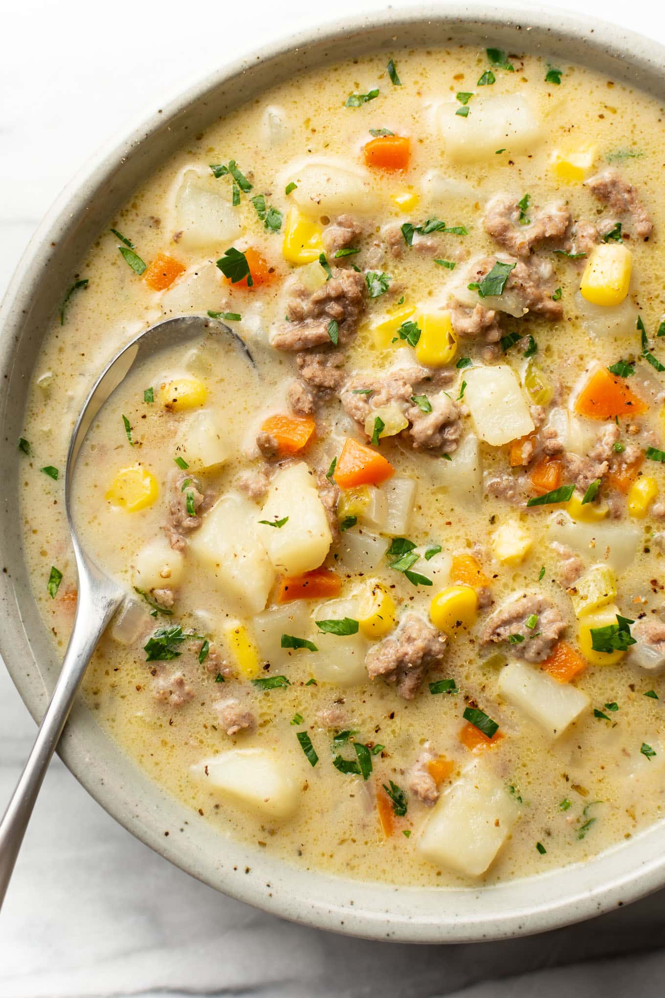 Creamy Hamburger Potato Soup