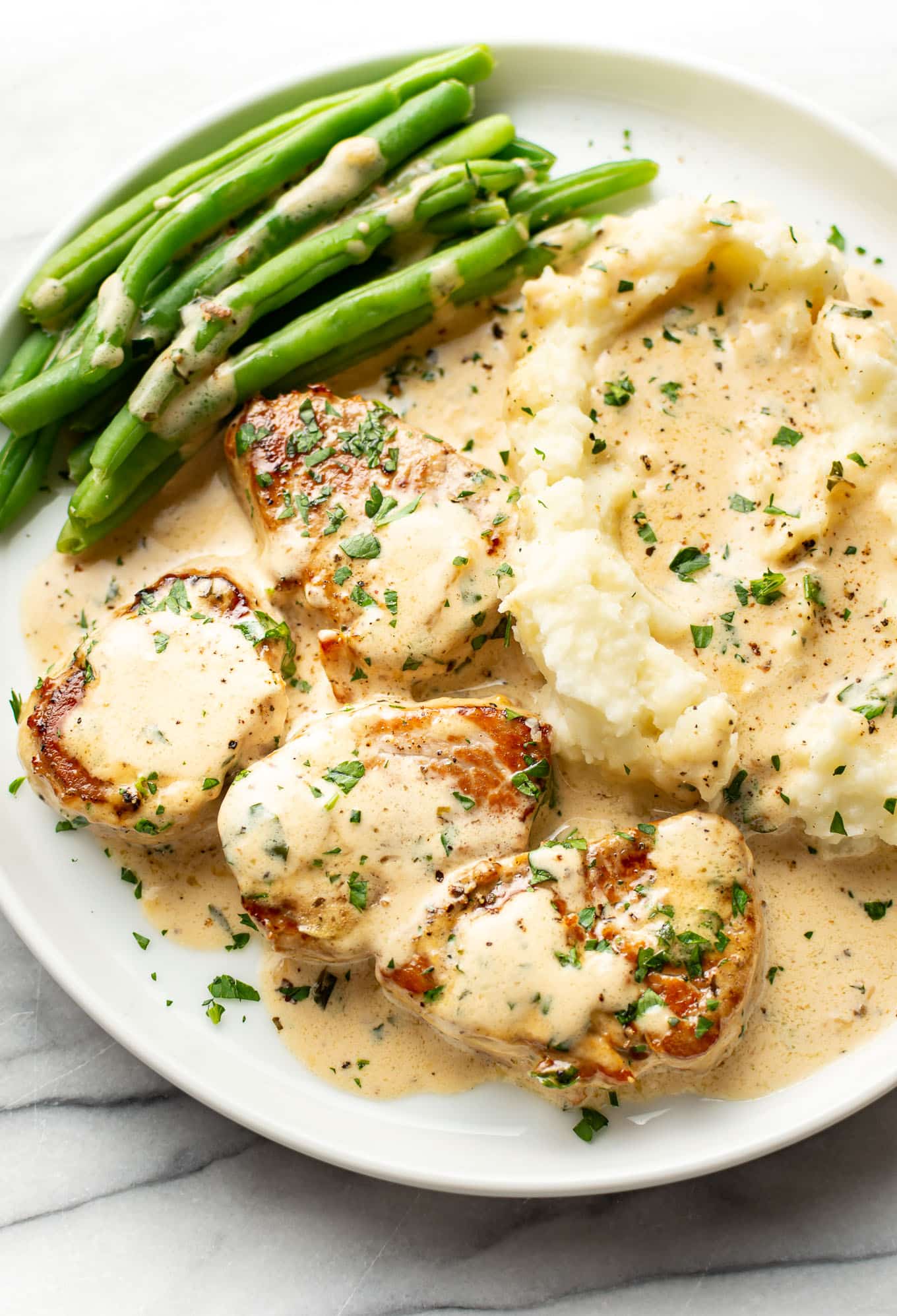 Creamy White Wine Pork Tenderloin