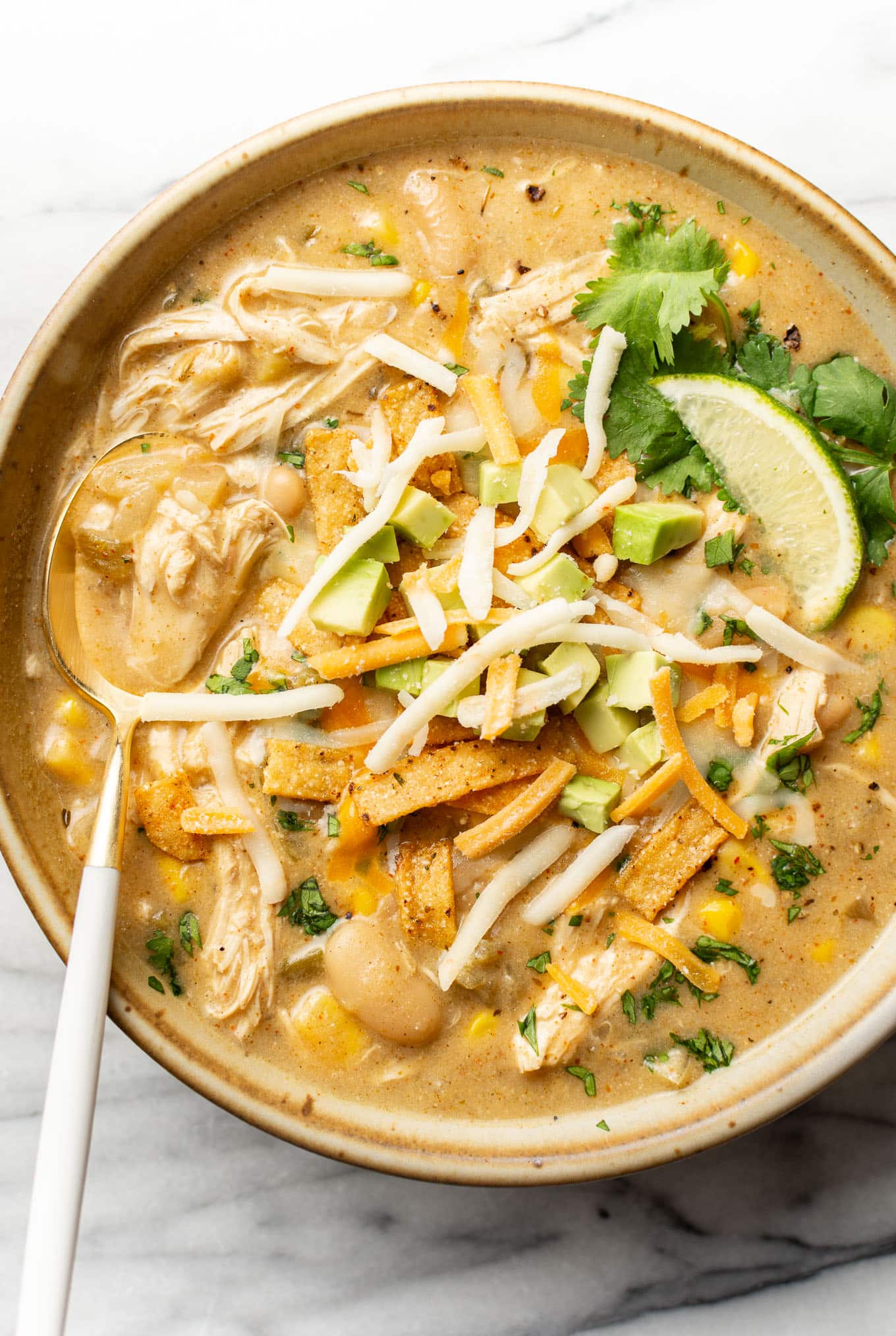Creamy Green Chicken Enchilada Soup