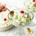 two glasses with watergate salad